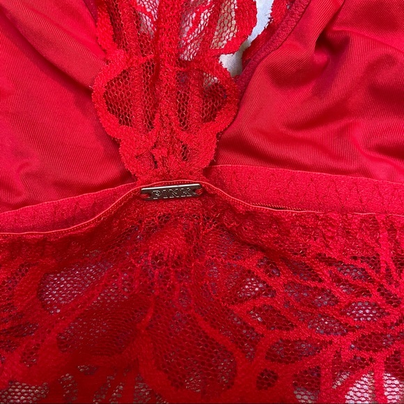Red Lace Racerback Bralette - Picture 4 of 6
